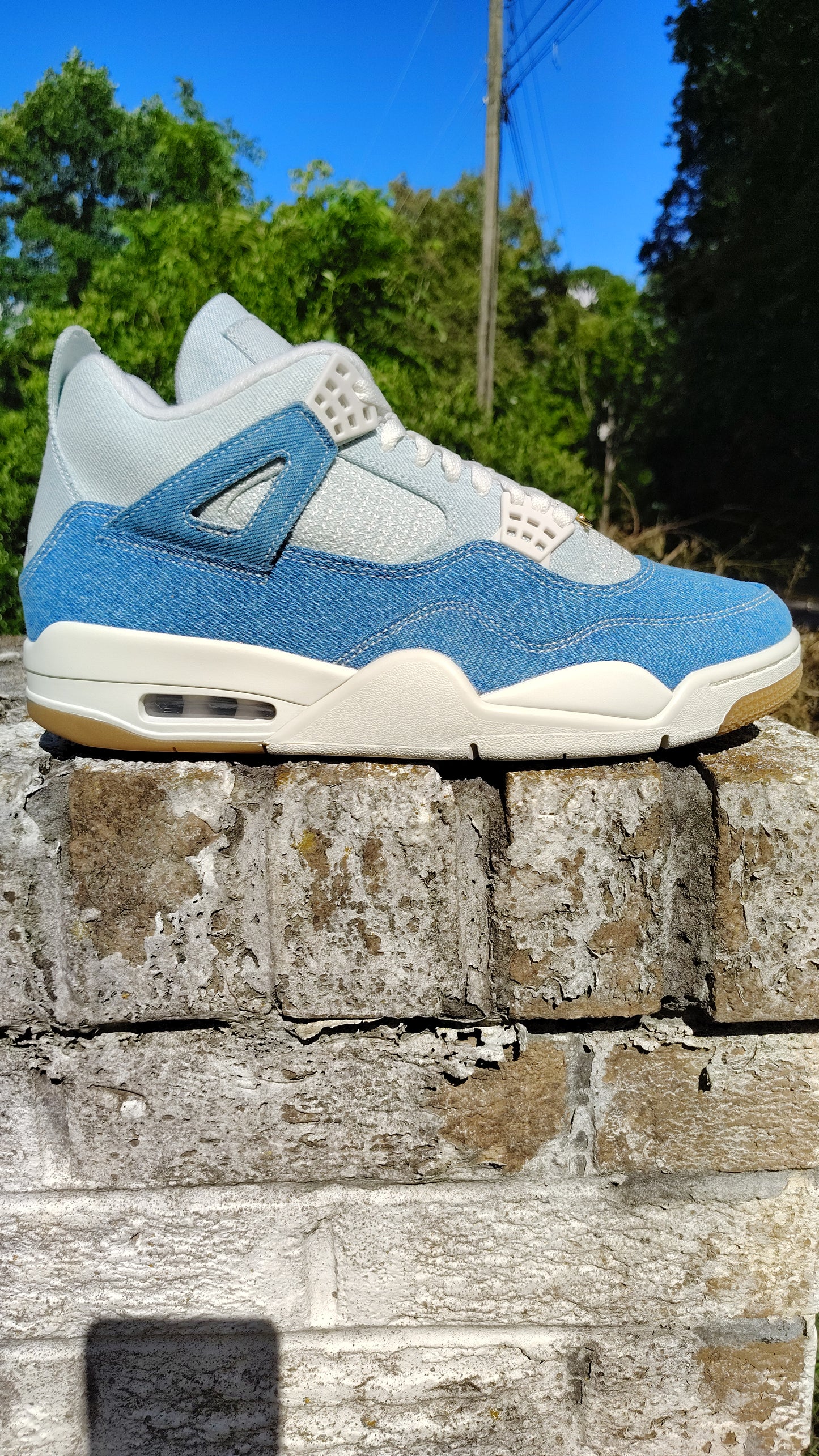 Retro 4 blue denim