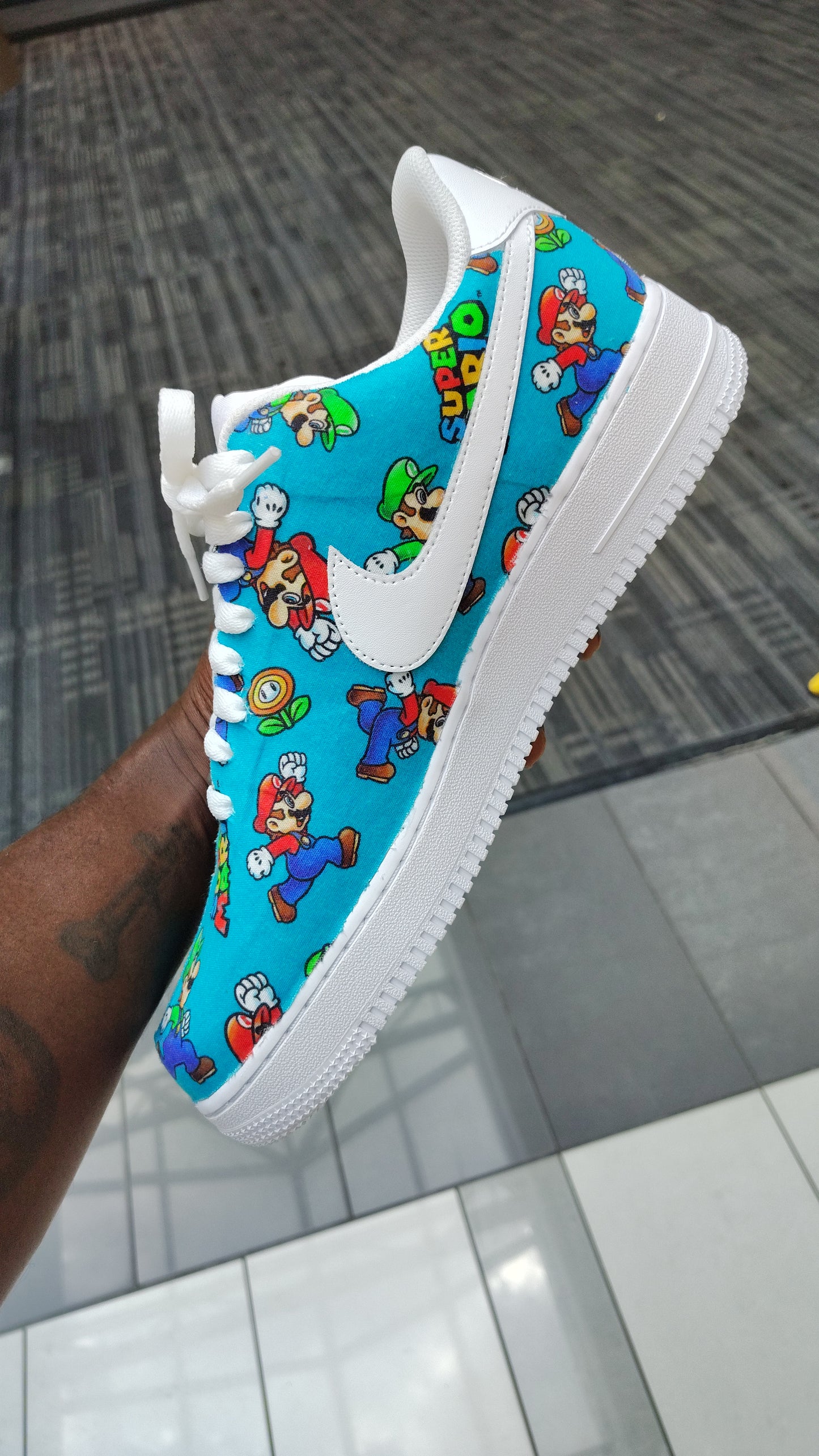 Custom AF1s ( super Mario bros)