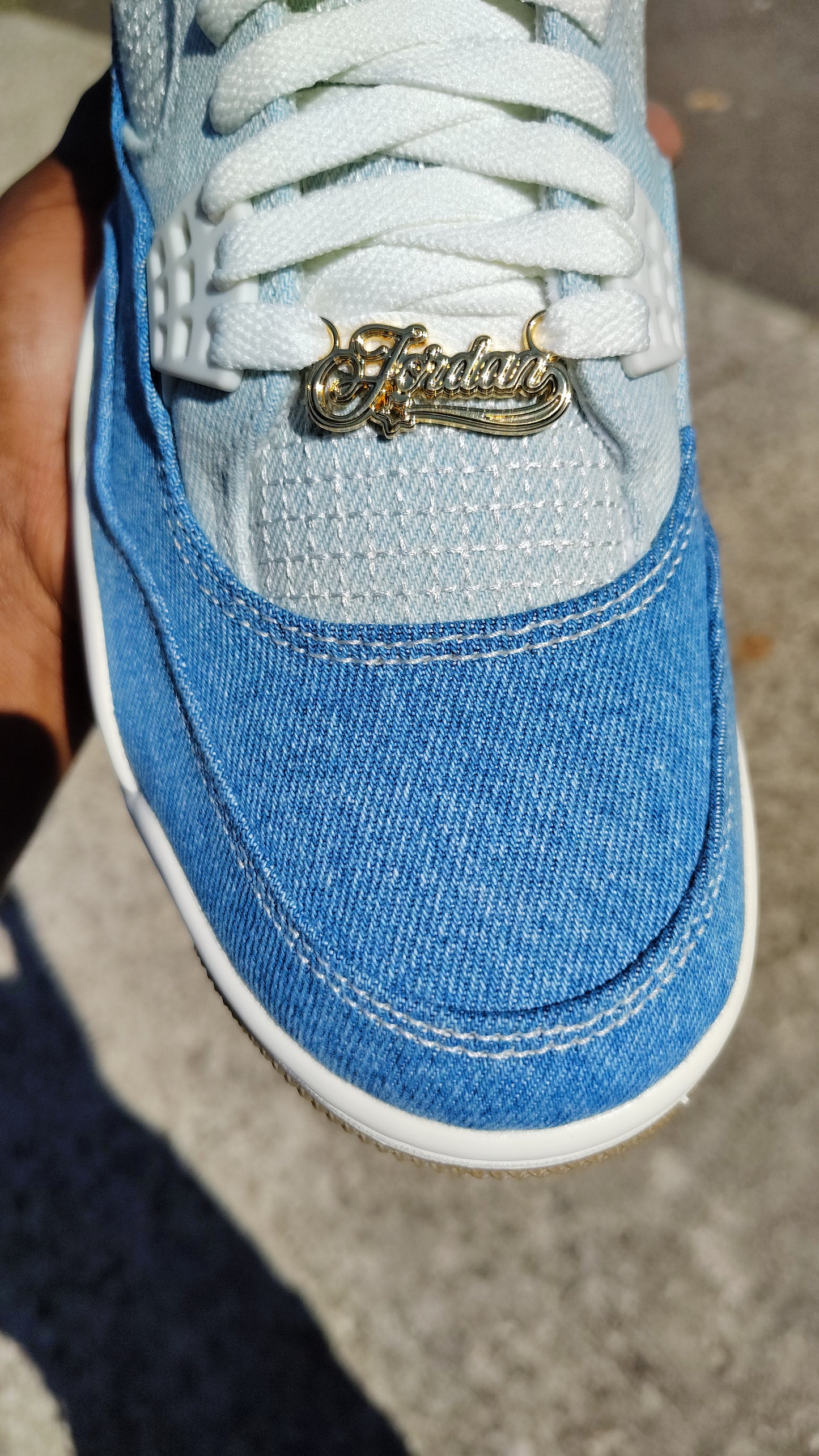 Retro 4 blue denim