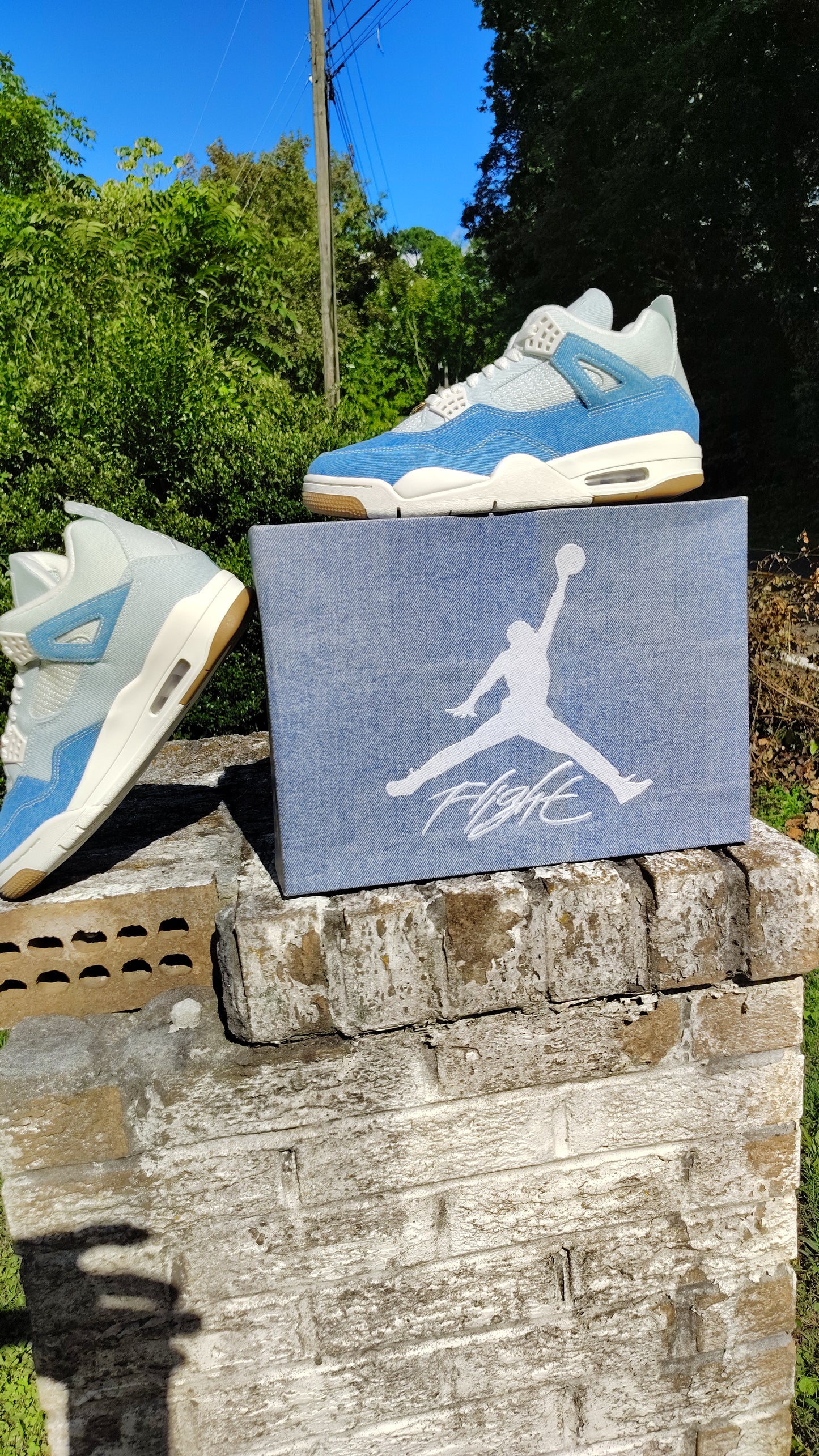 Retro 4 blue denim
