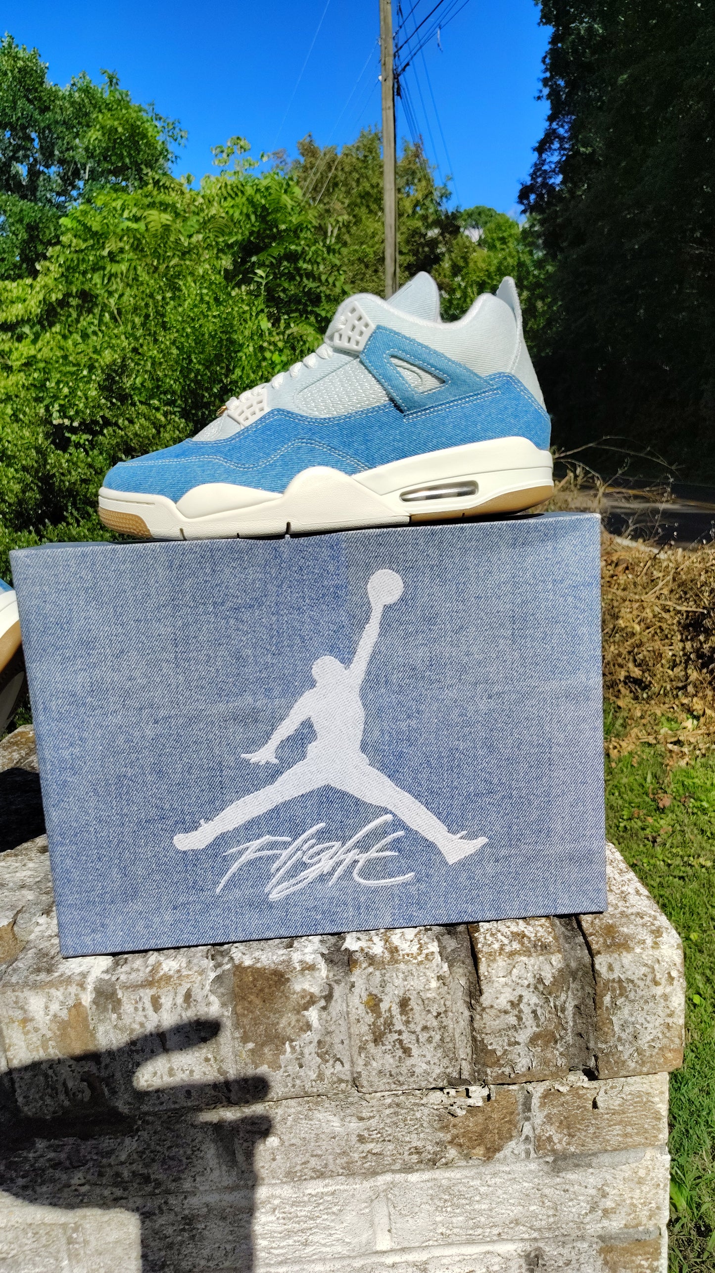 Retro 4 blue denim